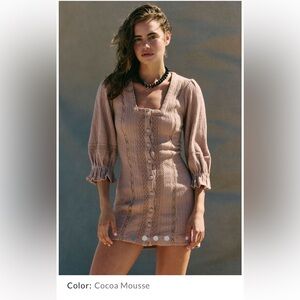 Free People Cocoa Mousse Mini Dress